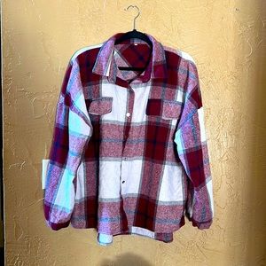 Cute flannel button down shirt